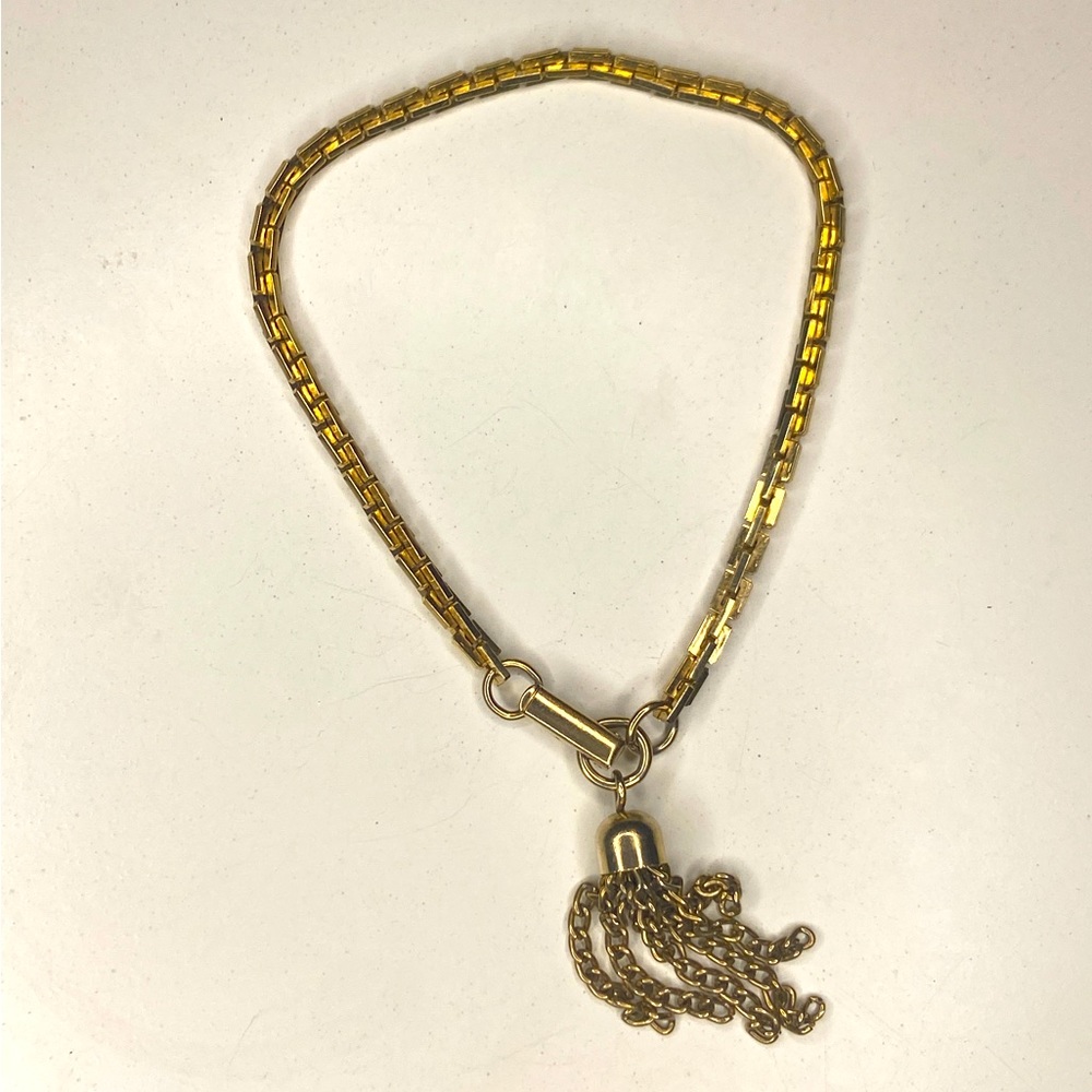 Vintage gold tone Sarah Coventry tassel bracelet